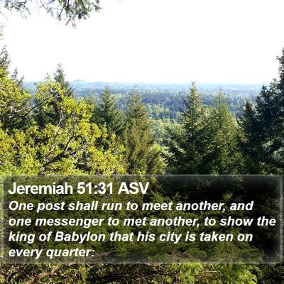 Jeremiah 51:31 ASV Bible Verse Image