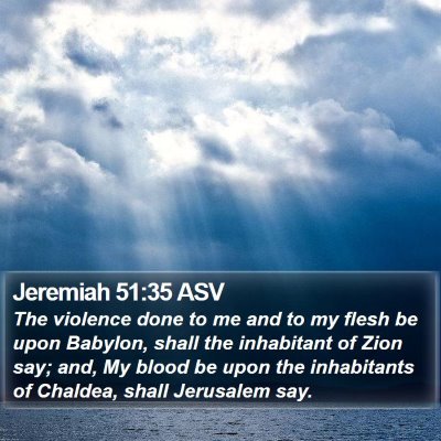 Jeremiah 51:35 ASV Bible Verse Image