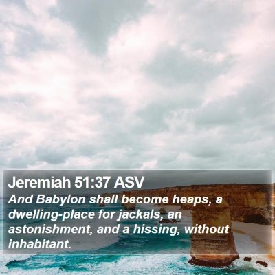 Jeremiah 51:37 ASV Bible Verse Image