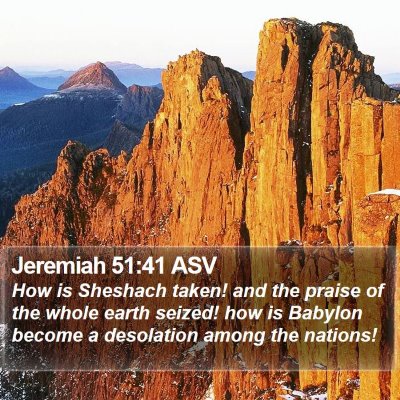 Jeremiah 51:41 ASV Bible Verse Image