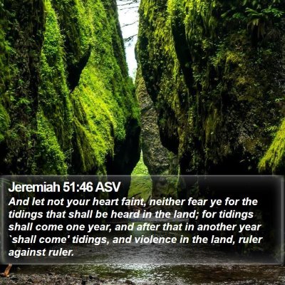 Jeremiah 51:46 ASV Bible Verse Image