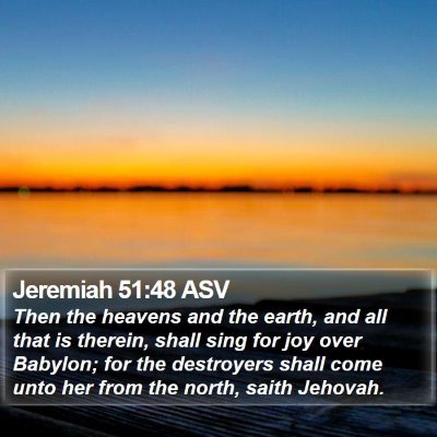 Jeremiah 51:48 ASV Bible Verse Image