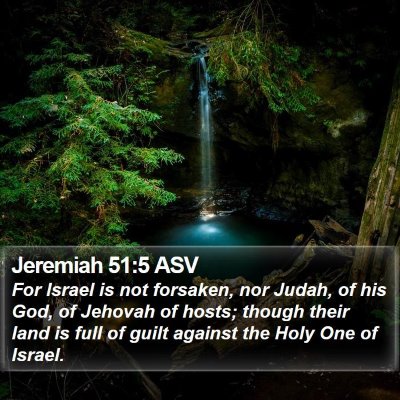 Jeremiah 51:5 ASV Bible Verse Image