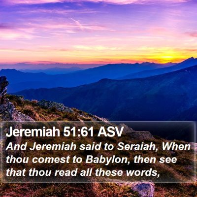 Jeremiah 51:61 ASV Bible Verse Image