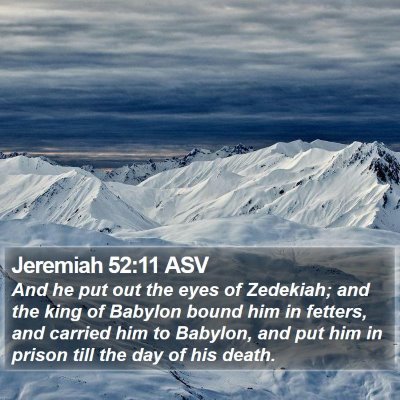 Jeremiah 52:11 ASV Bible Verse Image
