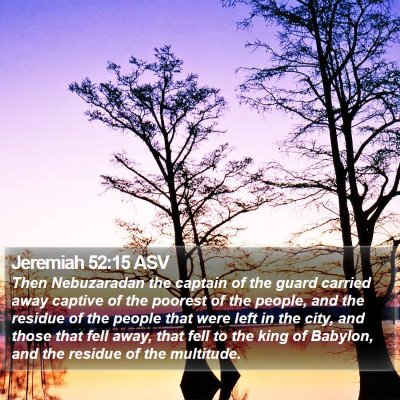 Jeremiah 52:15 ASV Bible Verse Image