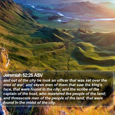 Jeremiah 52:25 ASV Bible Verse Image