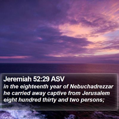 Jeremiah 52:29 ASV Bible Verse Image
