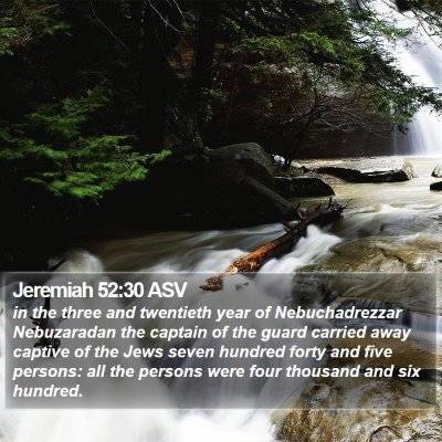 Jeremiah 52:30 ASV Bible Verse Image