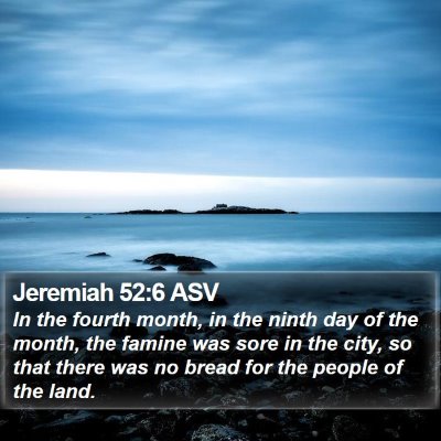 Jeremiah 52:6 ASV Bible Verse Image