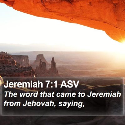 Jeremiah 7:1 ASV Bible Verse Image