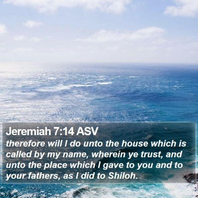 Jeremiah 7:14 ASV Bible Verse Image