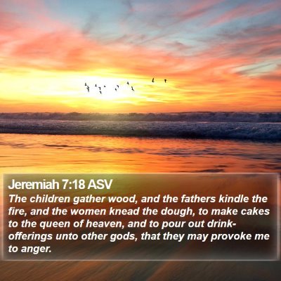 Jeremiah 7:18 ASV Bible Verse Image