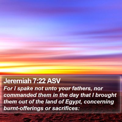 Jeremiah 7:22 ASV Bible Verse Image