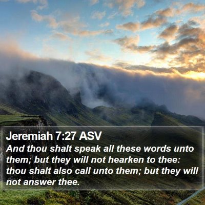 Jeremiah 7:27 ASV Bible Verse Image