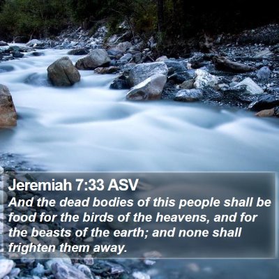 Jeremiah 7:33 ASV Bible Verse Image
