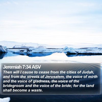Jeremiah 7:34 ASV Bible Verse Image