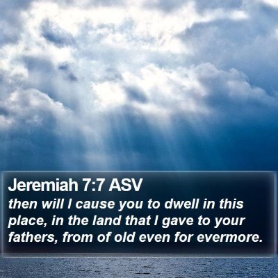Jeremiah 7:7 ASV Bible Verse Image