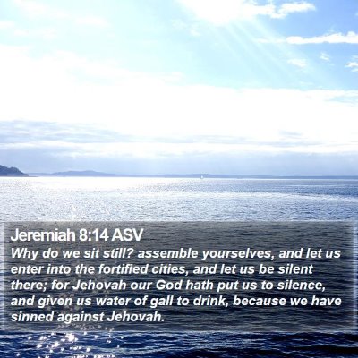 Jeremiah 8:14 ASV Bible Verse Image