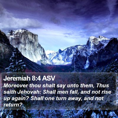 Jeremiah 8:4 ASV Bible Verse Image