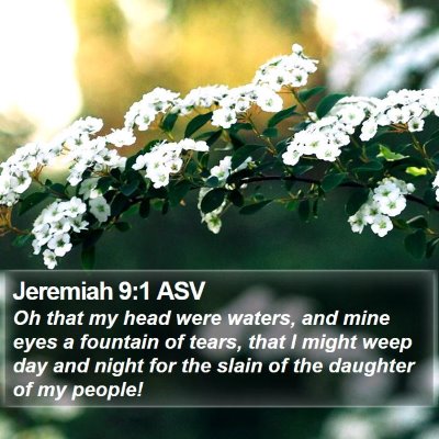Jeremiah 9:1 ASV Bible Verse Image