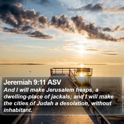 Jeremiah 9:11 ASV Bible Verse Image