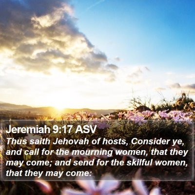 Jeremiah 9:17 ASV Bible Verse Image