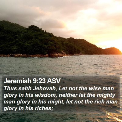 Jeremiah 9:23 ASV Bible Verse Image
