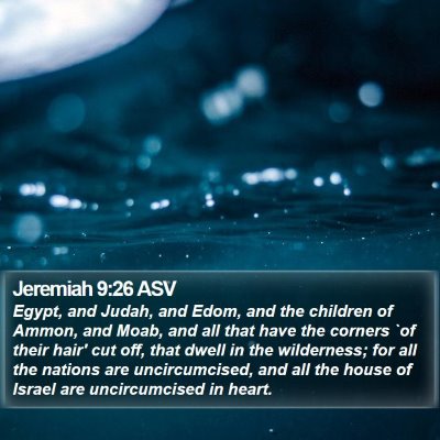 Jeremiah 9:26 ASV Bible Verse Image