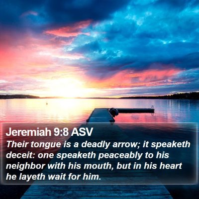 Jeremiah 9:8 ASV Bible Verse Image