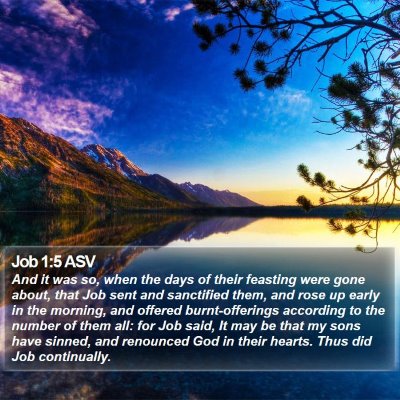 Job 1:5 ASV Bible Verse Image