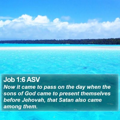 Job 1:6 ASV Bible Verse Image