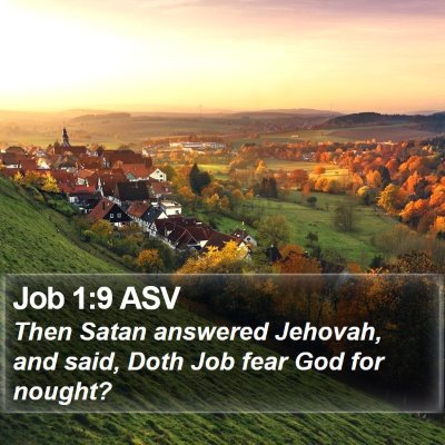 Job 1:9 ASV Bible Verse Image