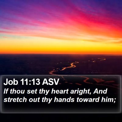 Job 11:13 ASV Bible Verse Image