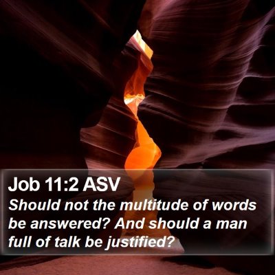 Job 11:2 ASV Bible Verse Image