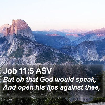 Job 11:5 ASV Bible Verse Image