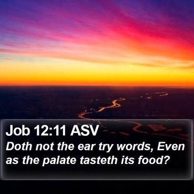 Job 12:11 ASV Bible Verse Image