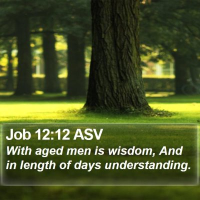 Job 12:12 ASV Bible Verse Image