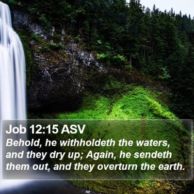 Job 12:15 ASV Bible Verse Image