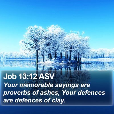 Job 13:12 ASV Bible Verse Image