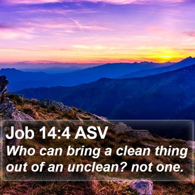Job 14:4 ASV Bible Verse Image