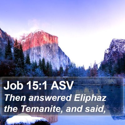 Job 15:1 ASV Bible Verse Image