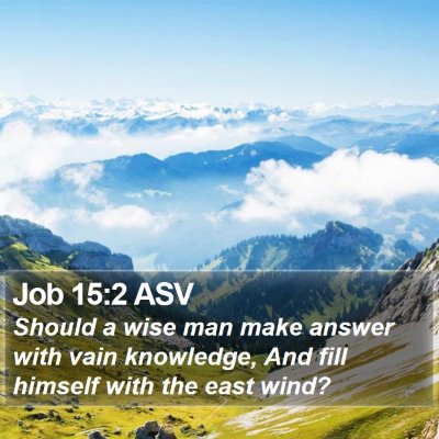 Job 15:2 ASV Bible Verse Image