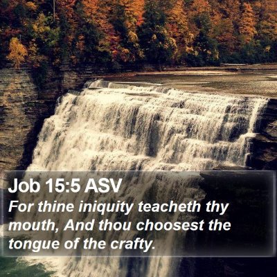 Job 15:5 ASV Bible Verse Image