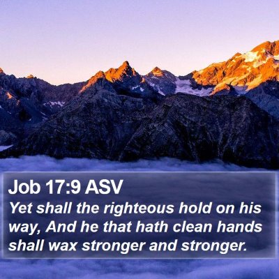 Job 17:9 ASV Bible Verse Image