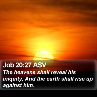 Job 20:27 ASV Bible Verse Image