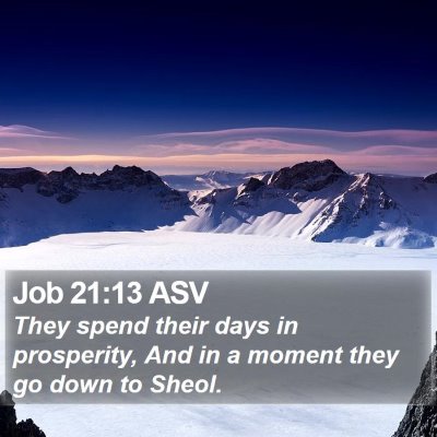 Job 21:13 ASV Bible Verse Image