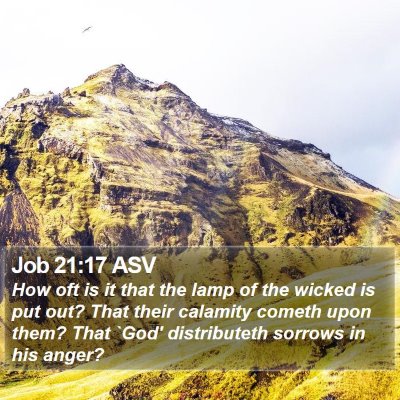 Job 21:17 ASV Bible Verse Image