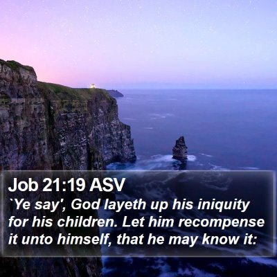 Job 21:19 ASV Bible Verse Image