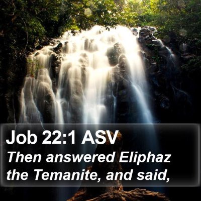 Job 22:1 ASV Bible Verse Image